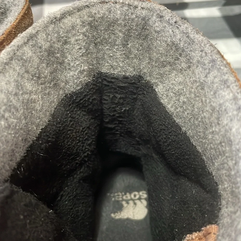 SOREL Explorer Joan Felt Brown Suede Leather Waterproof Winter Boot 5Y/6.5 Women